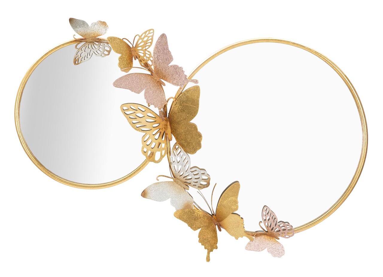 Oglinda de perete Farfalle Pink, Mauro Ferretti, 81x52.5 cm, fier, multicolor - imagine 7